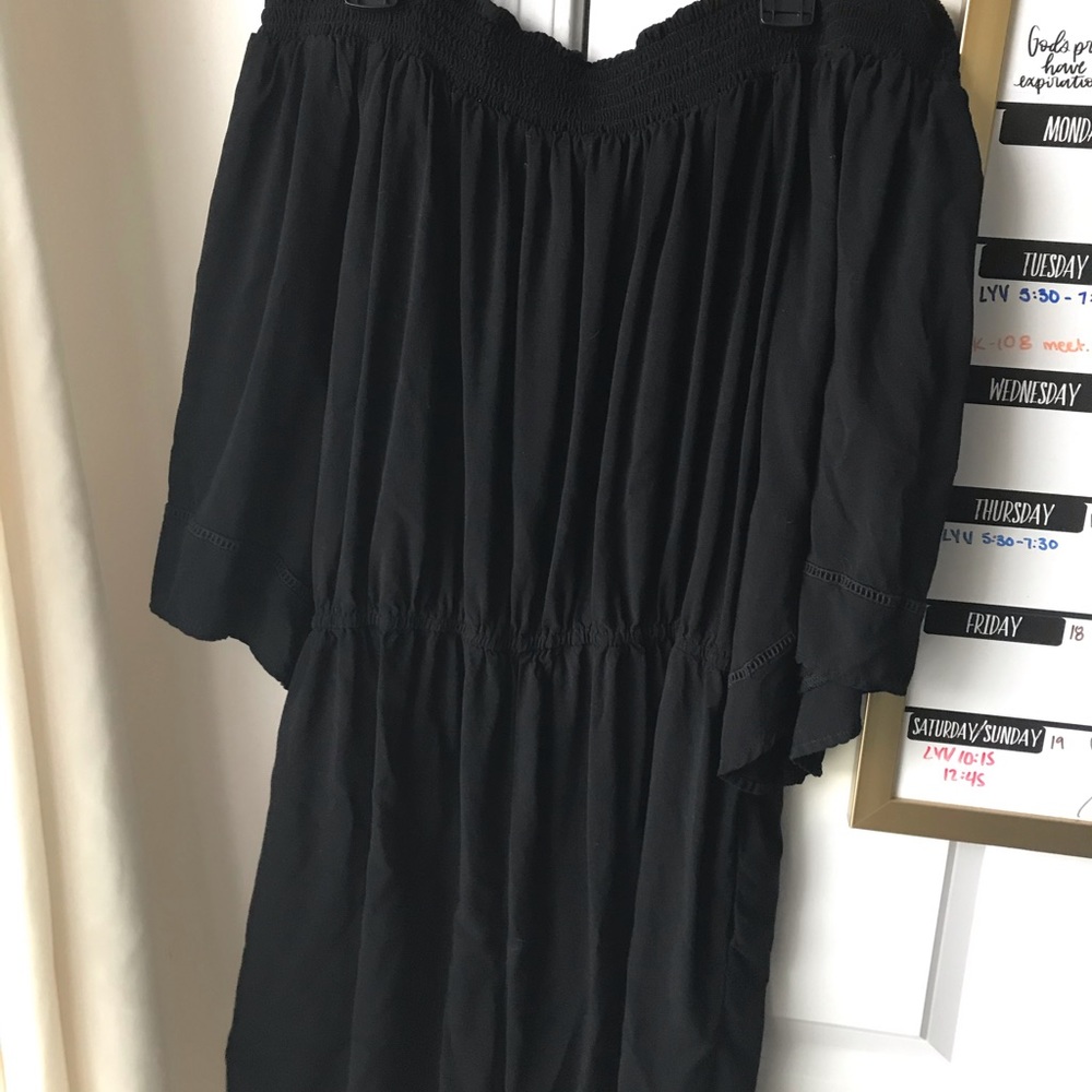 black off the shoulder romper